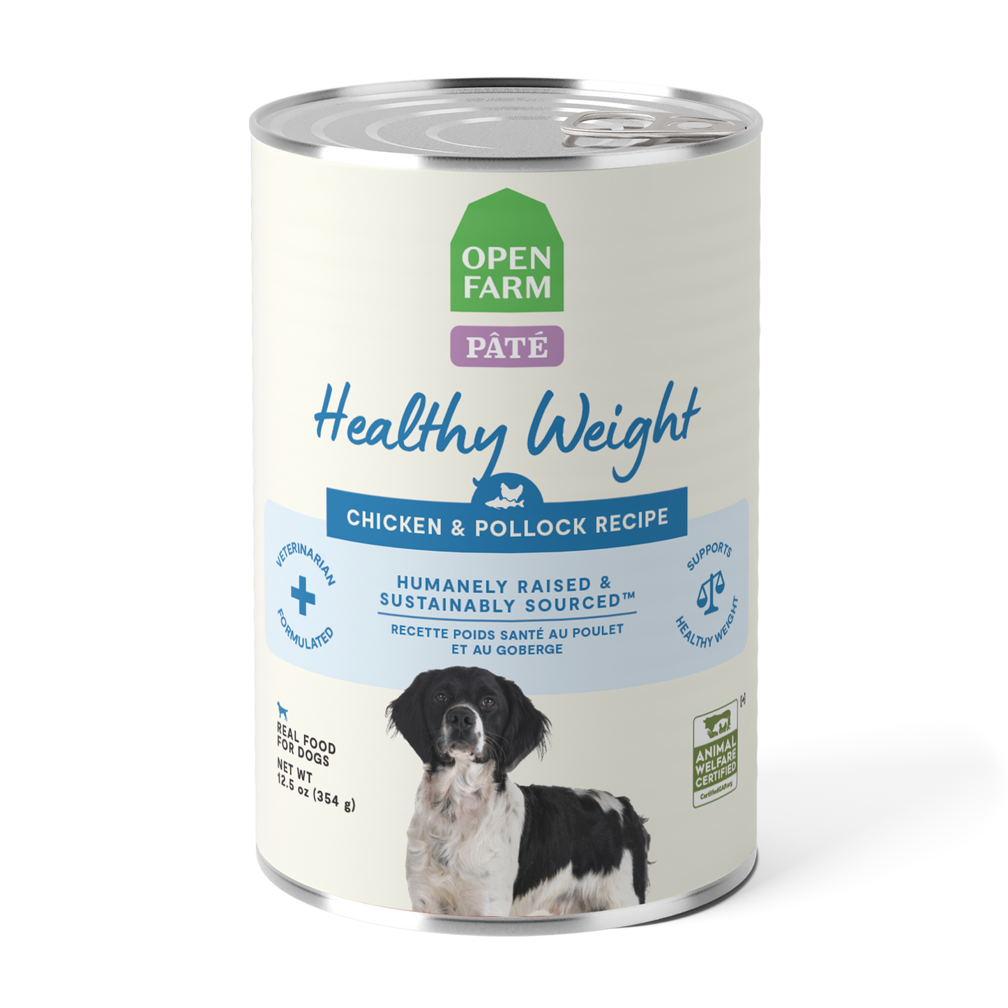 Open Farm Chicken & Pollock Healthy Weight Pâté, Wet Dog Food, 12.5-oz Case Of 12