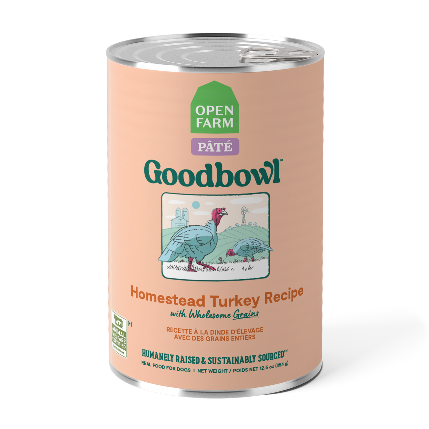 Goodbowl™ Homestead Turkey Pâté, Wet Dog Food, 12.5oz Case of 12