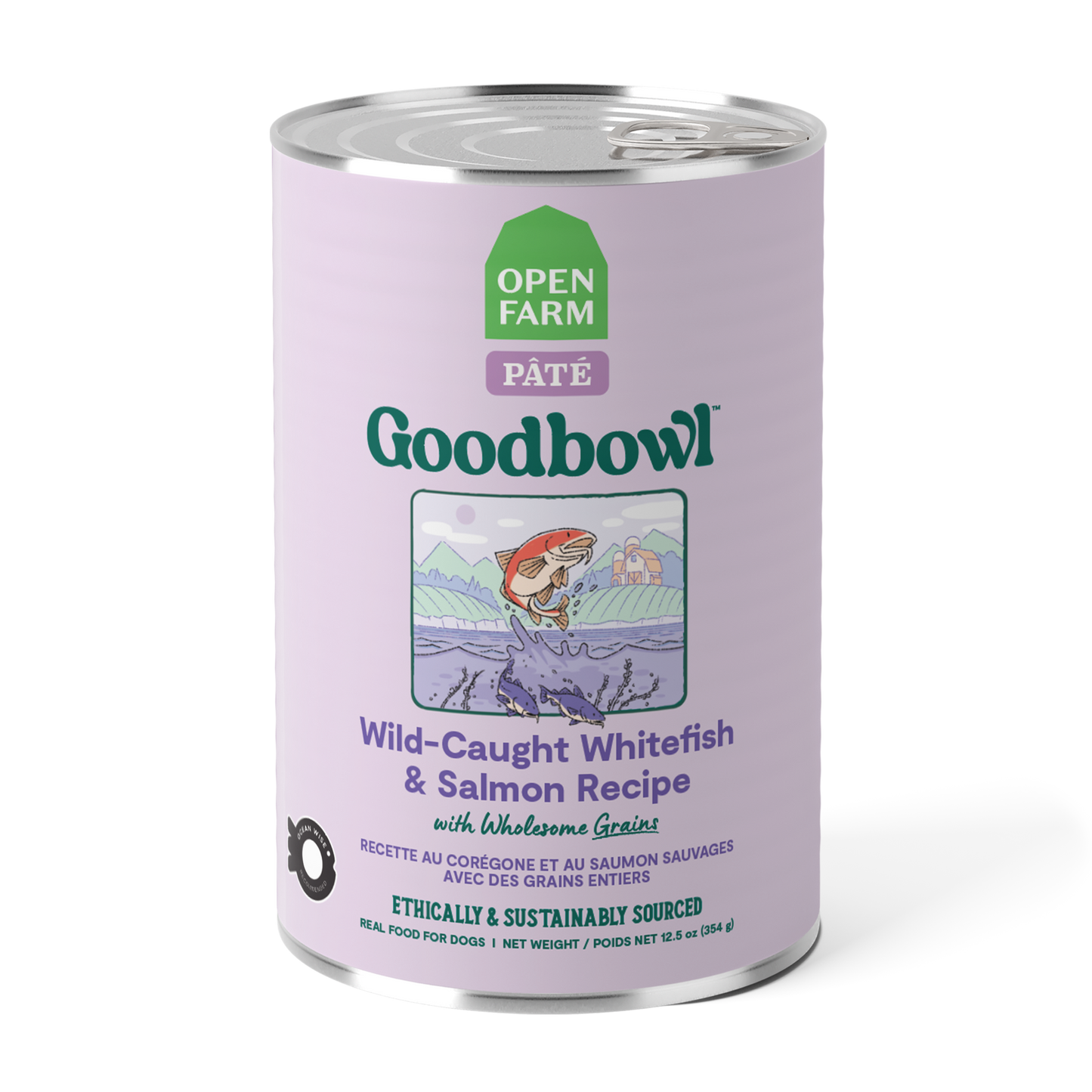 Goodbowl™ Wild-Caught Whitefish & Salmon Pâté, Wet Dog Food, 12.5oz Case of 12