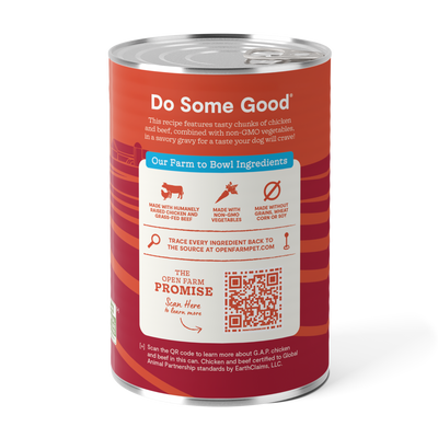 Open Farm Chicken & Grass-Fed Beef Hearty Stew, Wet Dog Food, 12.5oz Case of 12
