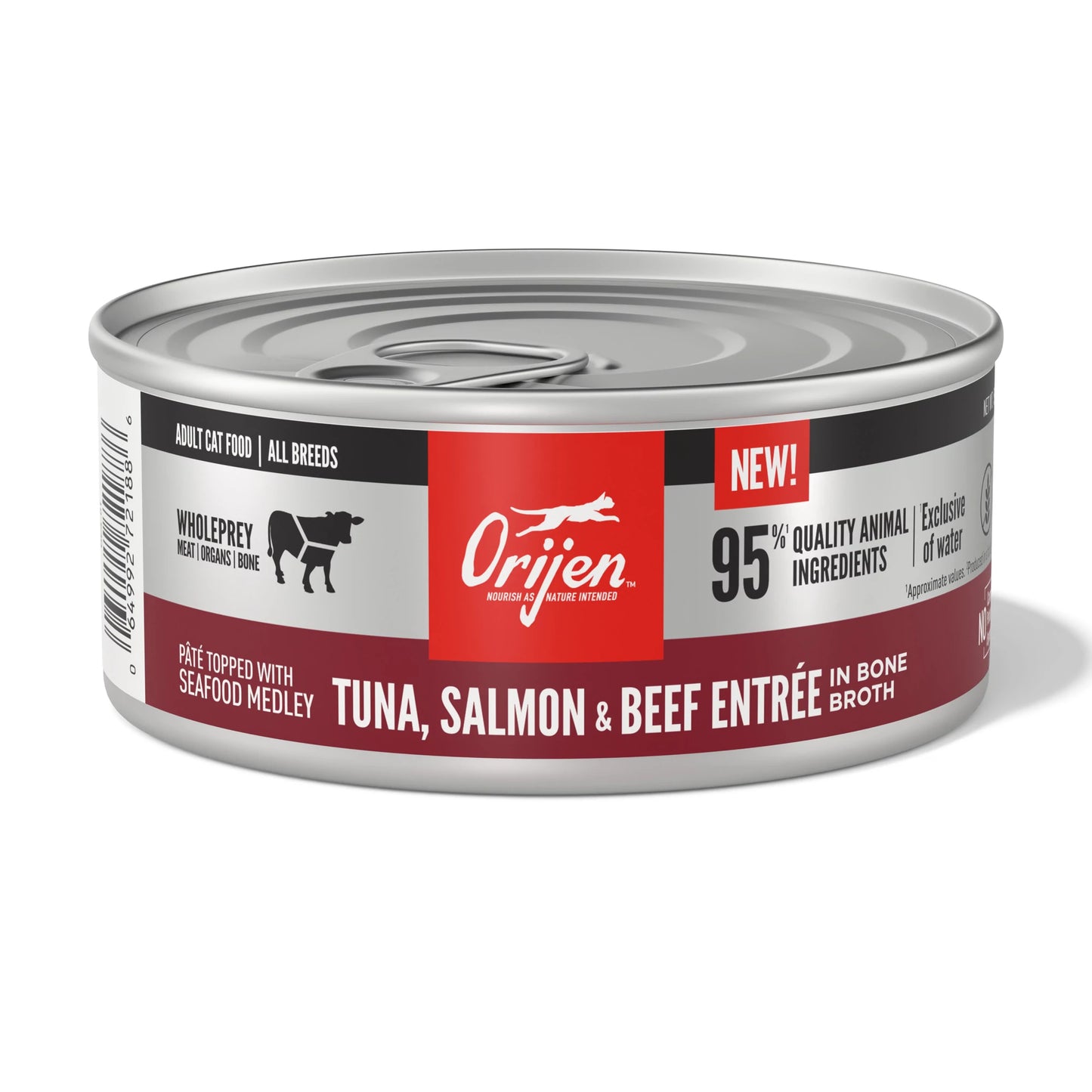 Orijen Tuna, Salmon & Beef Entrée In Bone Broth , Wet Cat Food