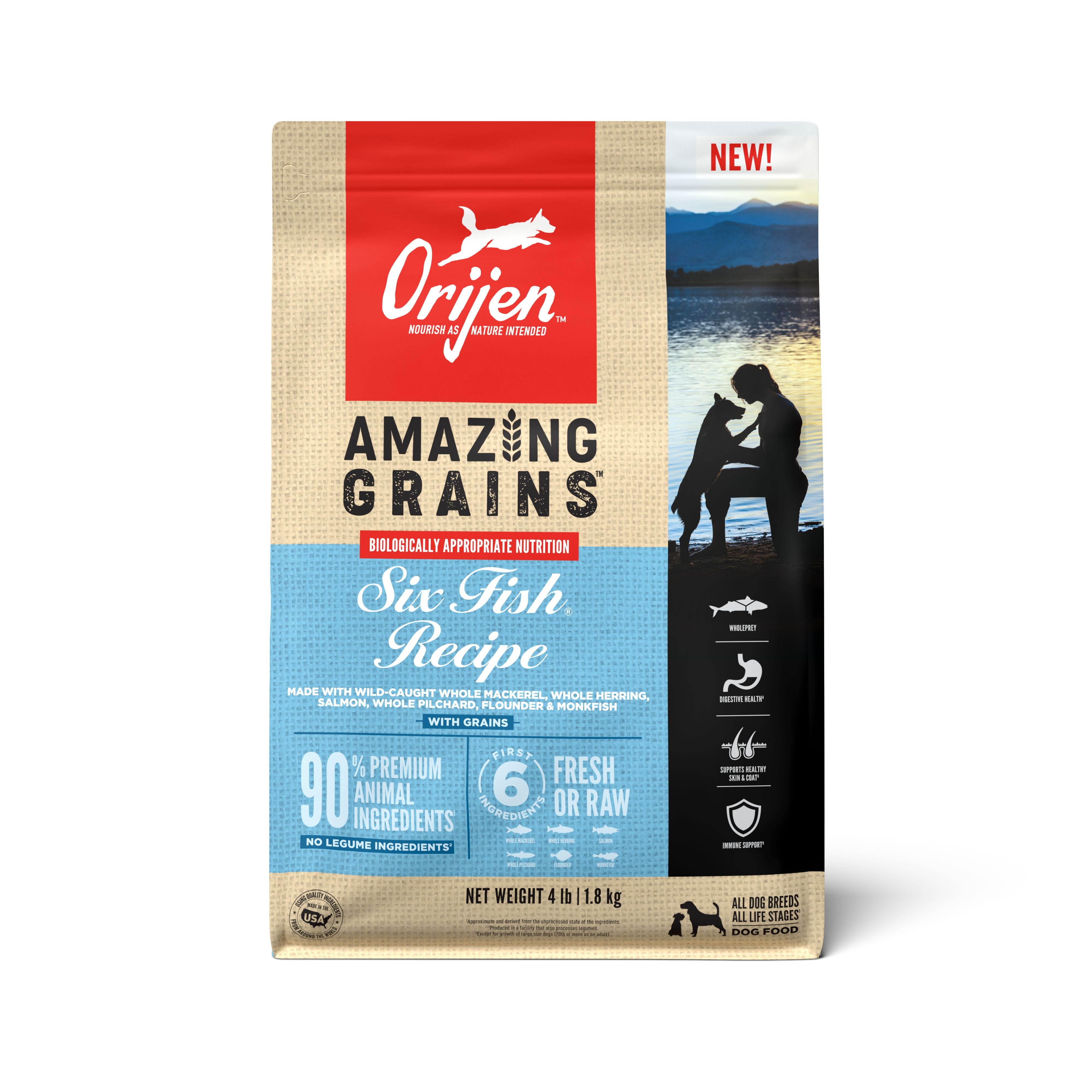 Orijen Amazing Grains Six Fish Dry Dog Food Anaheim Feed Pet Supply