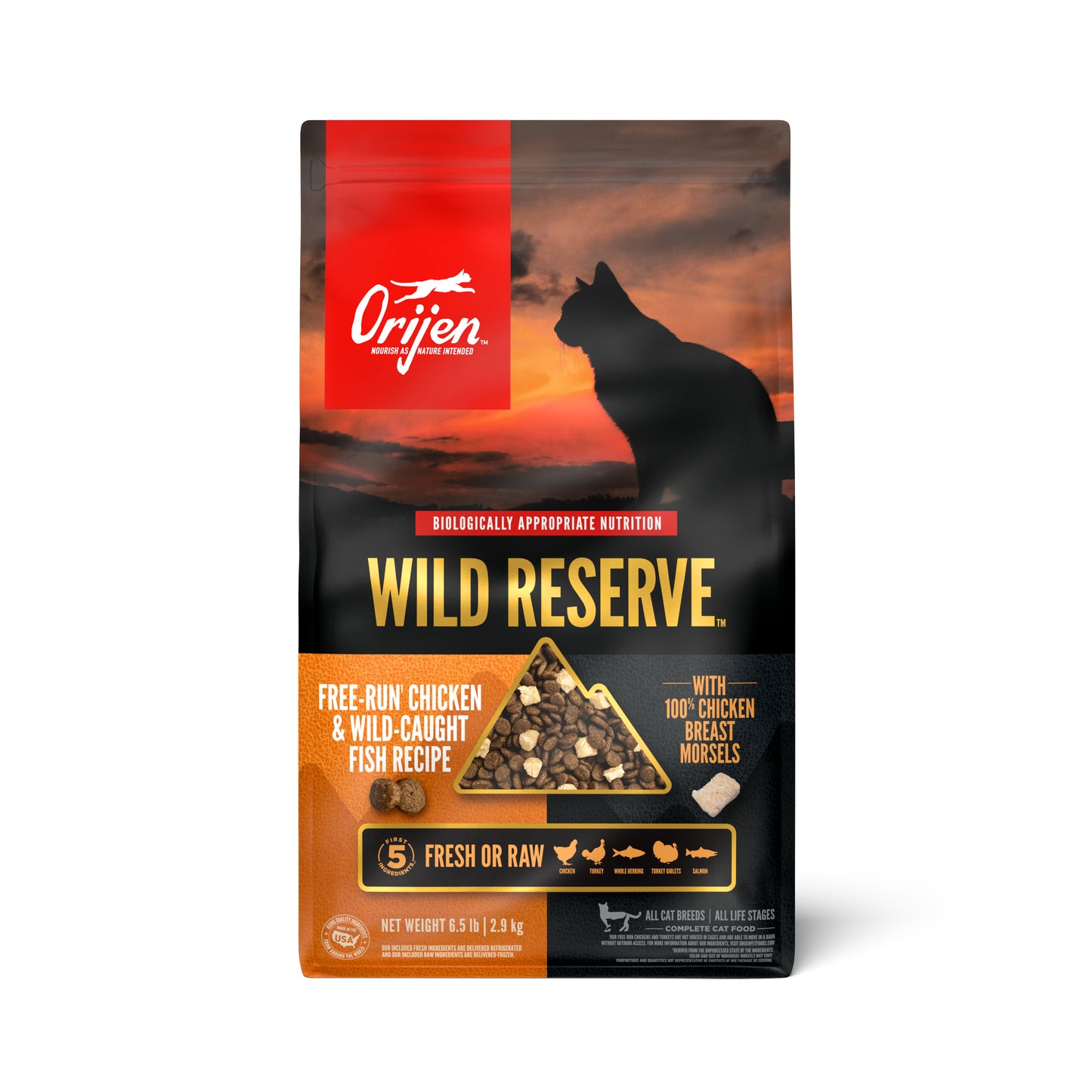 ORIJEN® Wild Reserve™, Free-Run Chicken & Wild-Caught Fish Recipe, Dry Cat Food