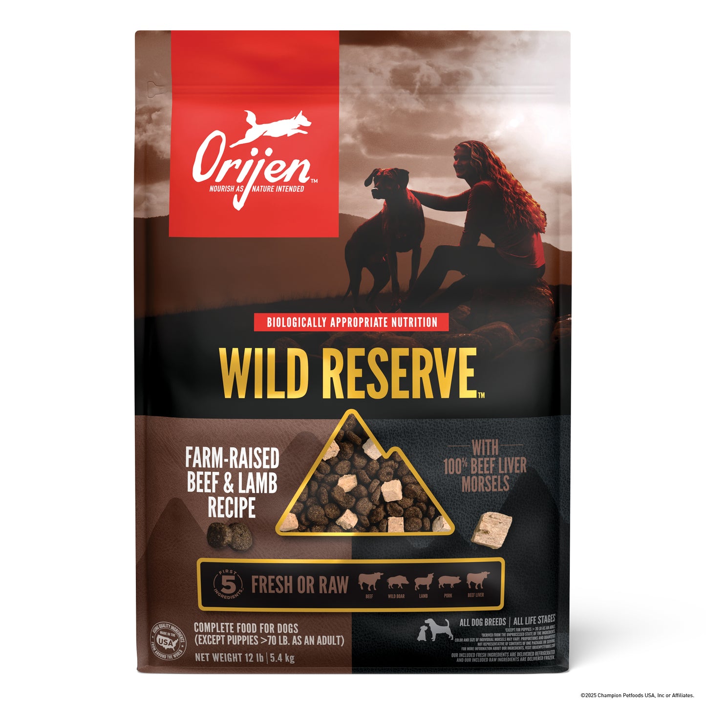 Orijen Wild Reserve Farm Raised Beef & Lamb Recipe, Dry Dog Food