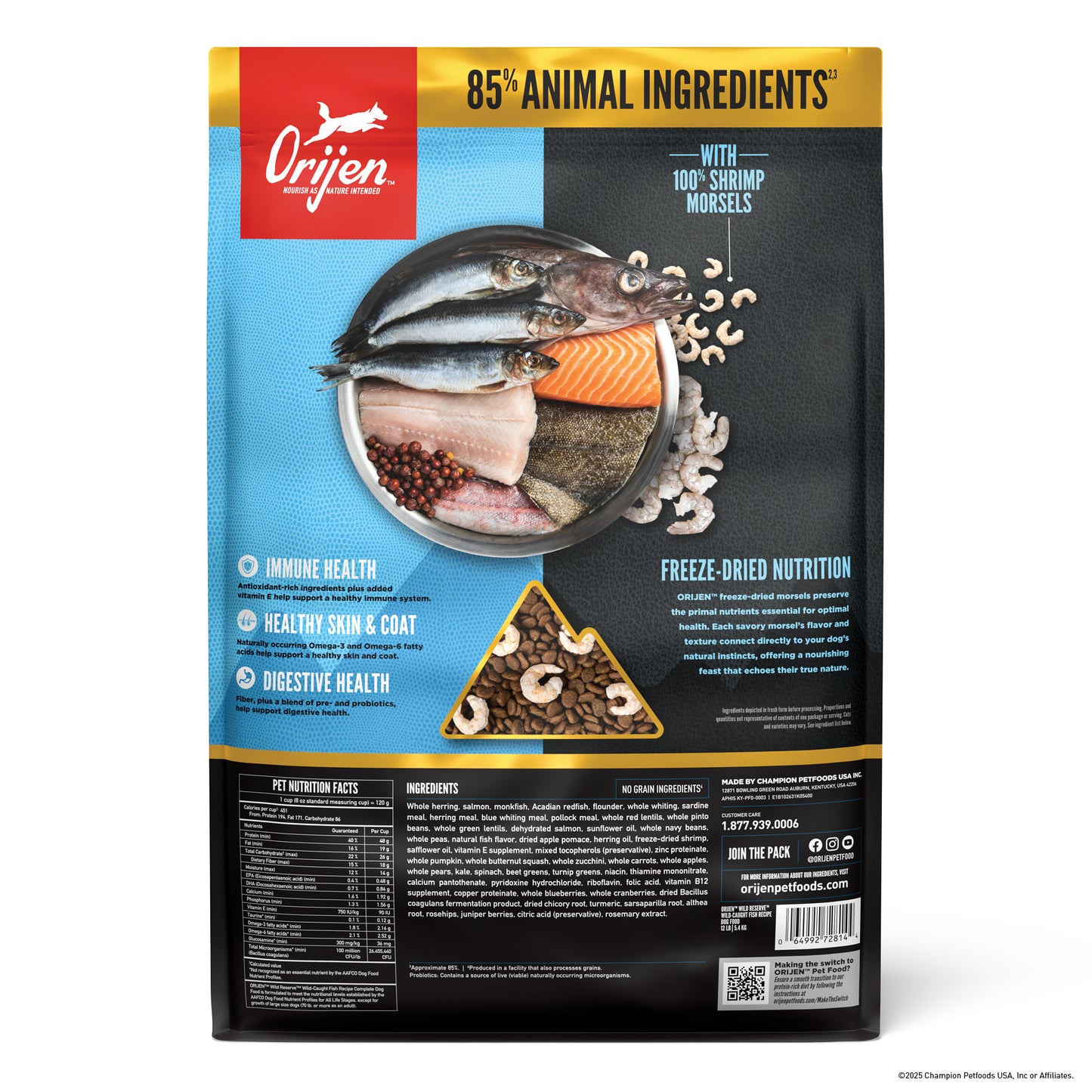 Orijen Wild Reserve Wild Caught Fish Recipe, Dry Dog Food