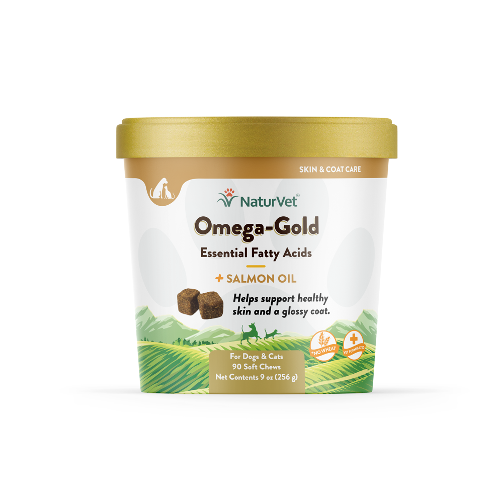 NaturVet Omega Gold Plus Salmon Oil Supplement For Dogs And Cats