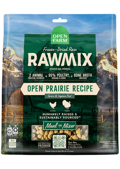 Open Farm RawMix Open Prairie Freeze Dried Raw Recipe, Dog Food, 13.5-oz Bag