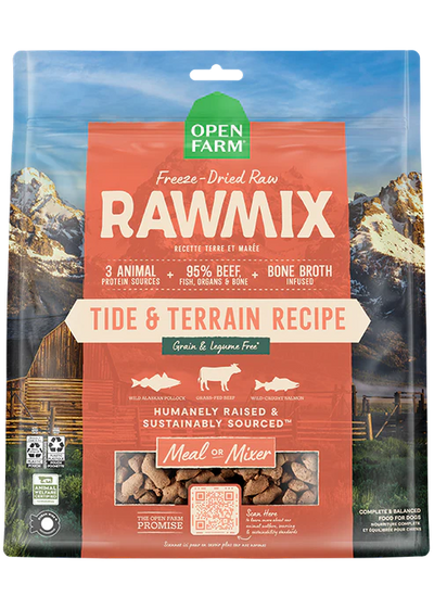 Open Farm RawMix Tide & Terrain Freeze Dried Raw Recipe, Dog Food, 13.5-oz Bag