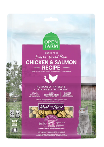 Open Farm Wild-Caught Salmon & Chicken Recipe, Freeze-Dried Raw Cat Food