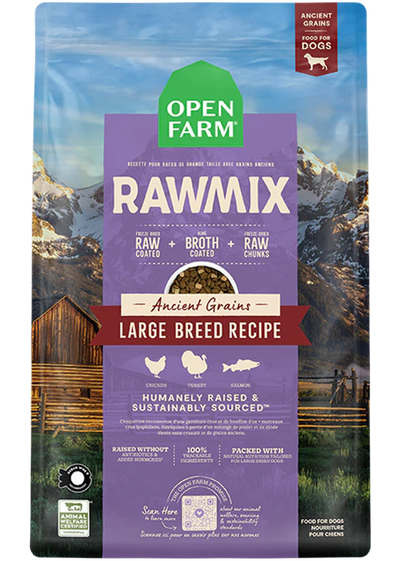 Open Farm RawMix Large Breed Ancient Grain Recipe, Dry Dog Food, 20-lb Bag