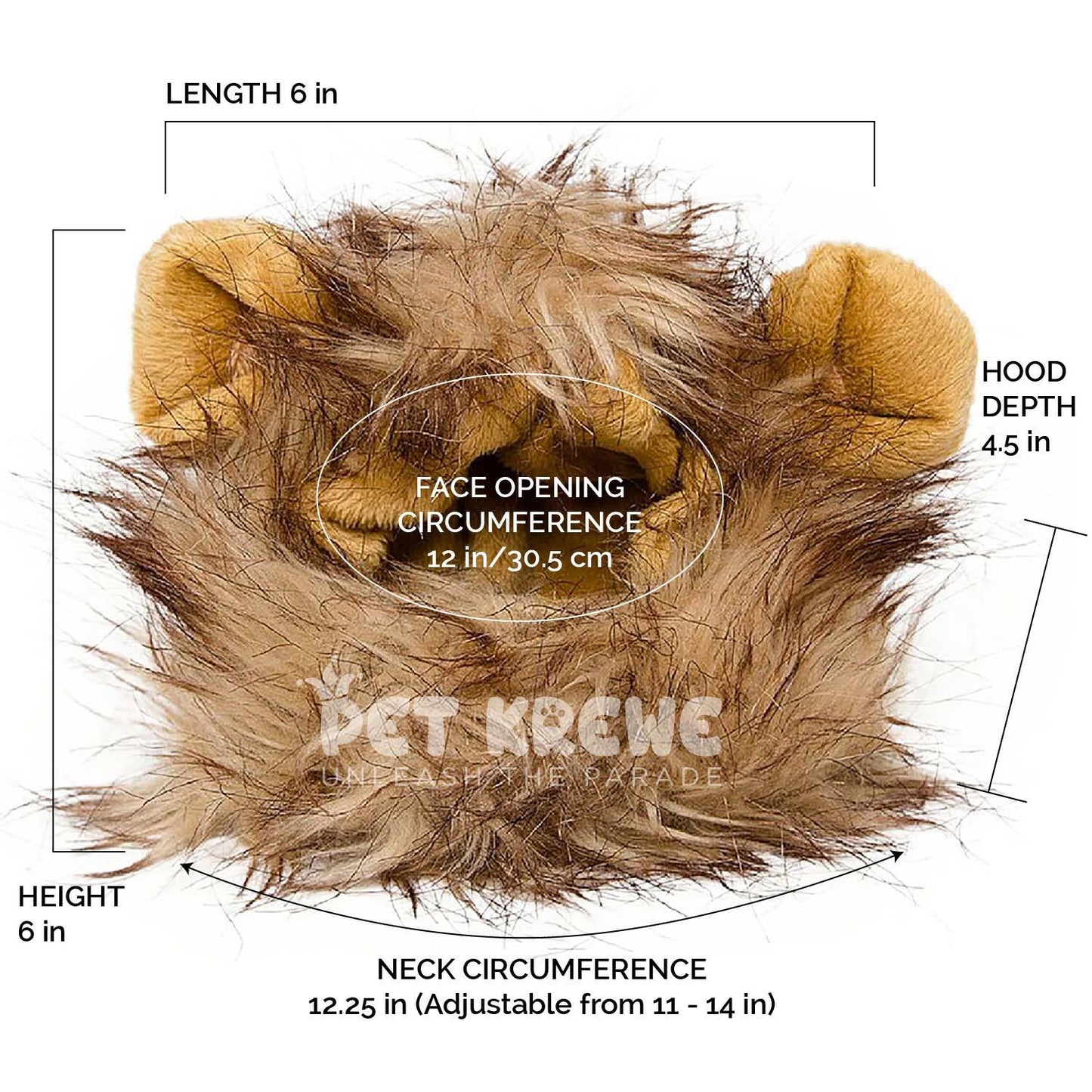 Pet Krewe Lion Mane, Dog & Cat Costume