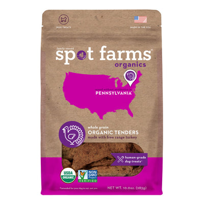 Spot Farms Organic Turkey Tenders, Dog Treats, 10-oz Bag