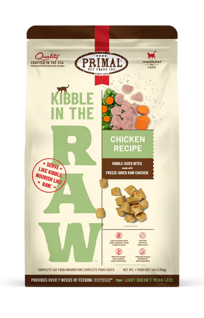 Primal Kibble In The Raw Freeze-Dried Cat Food, Chicken Recipe