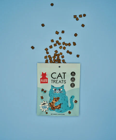 Plato Air-Dried Tuna & Salmon, Cat Treat, 2.5-oz Bag