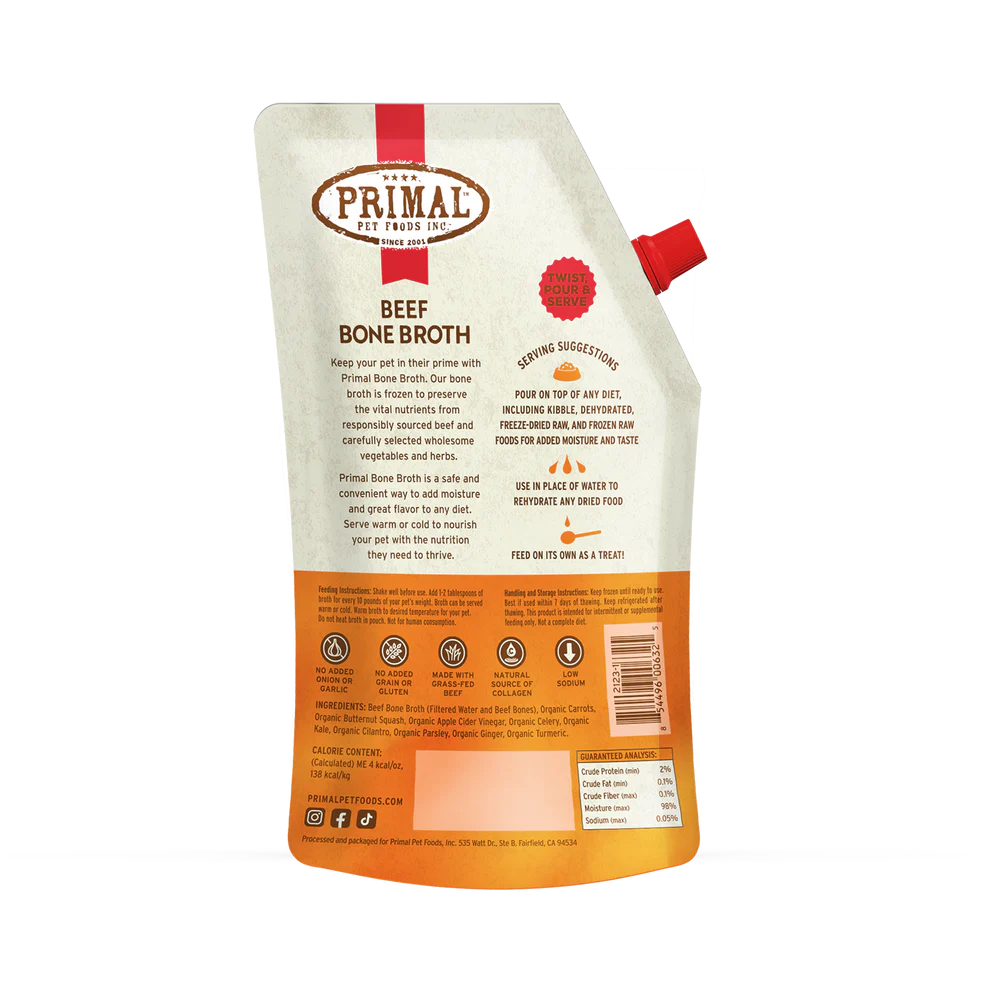 Primal Bone Broth Beef, 20-oz
