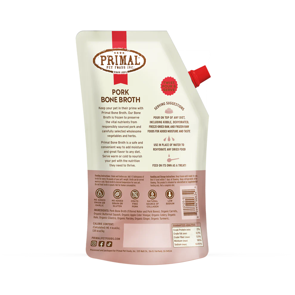 Primal Bone Broth Pork, 20-oz