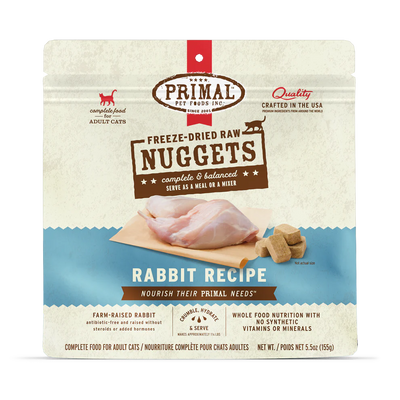 Primal Freeze-Dried Raw Nuggets Rabbit, Cat Food