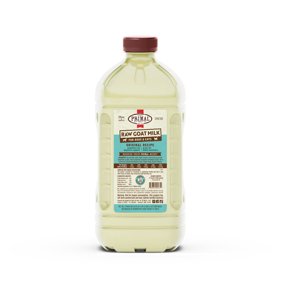 Primal Frozen Raw Goat Milk, Original Recipe