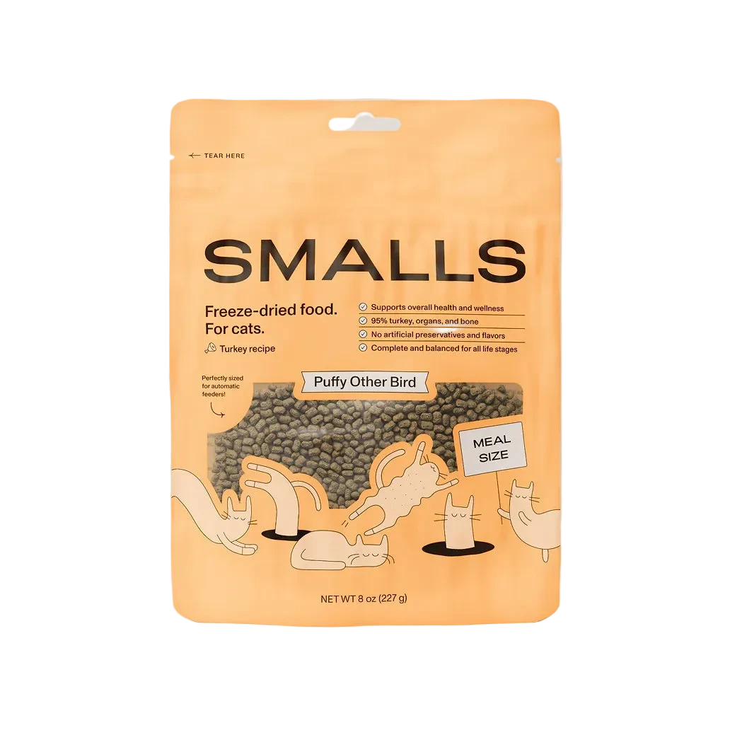 Smalls Puffy Other Bird Recipe, Freeze-Dried Raw Cat Food, 8-oz Bag