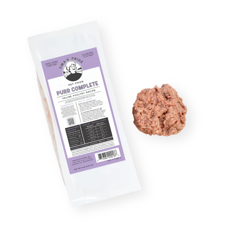 Oma's Pride Purr Complete Cat Turkey Recipe, Frozen Raw Cat Food