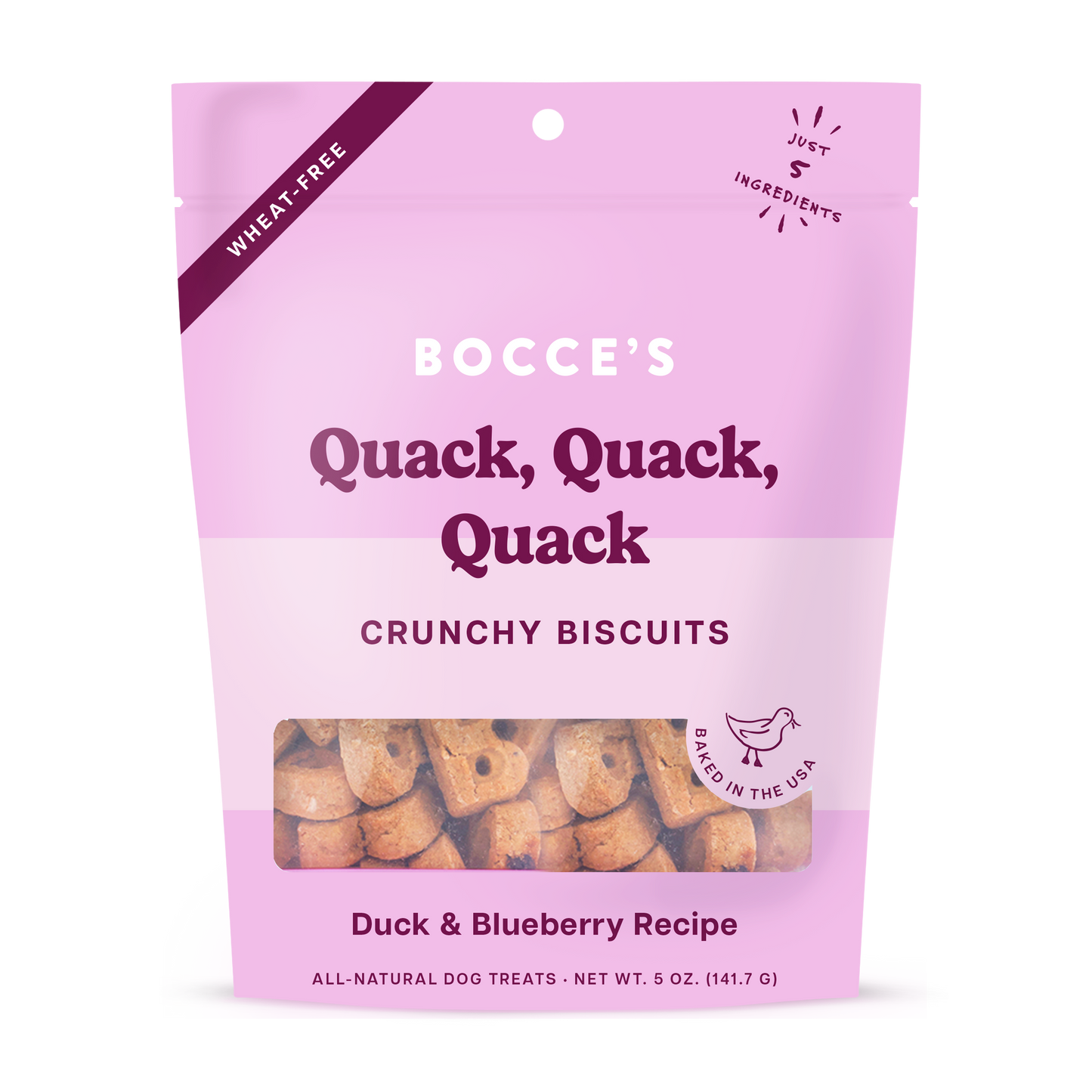 Bocce's Bakery Quack, Quack, Quack Biscuits 12-oz, Dog Treat
