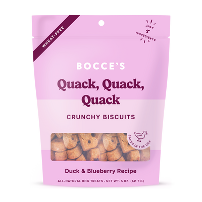 Bocce's Bakery Quack, Quack, Quack Biscuits 12-oz, Dog Treat