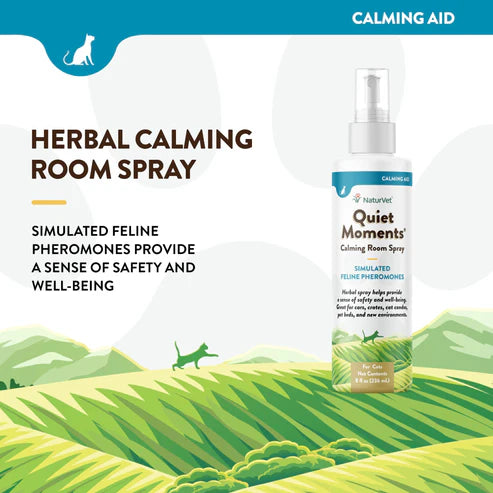 NaturVet Quiet Moments Calming Room 8-oz Spray For Cats