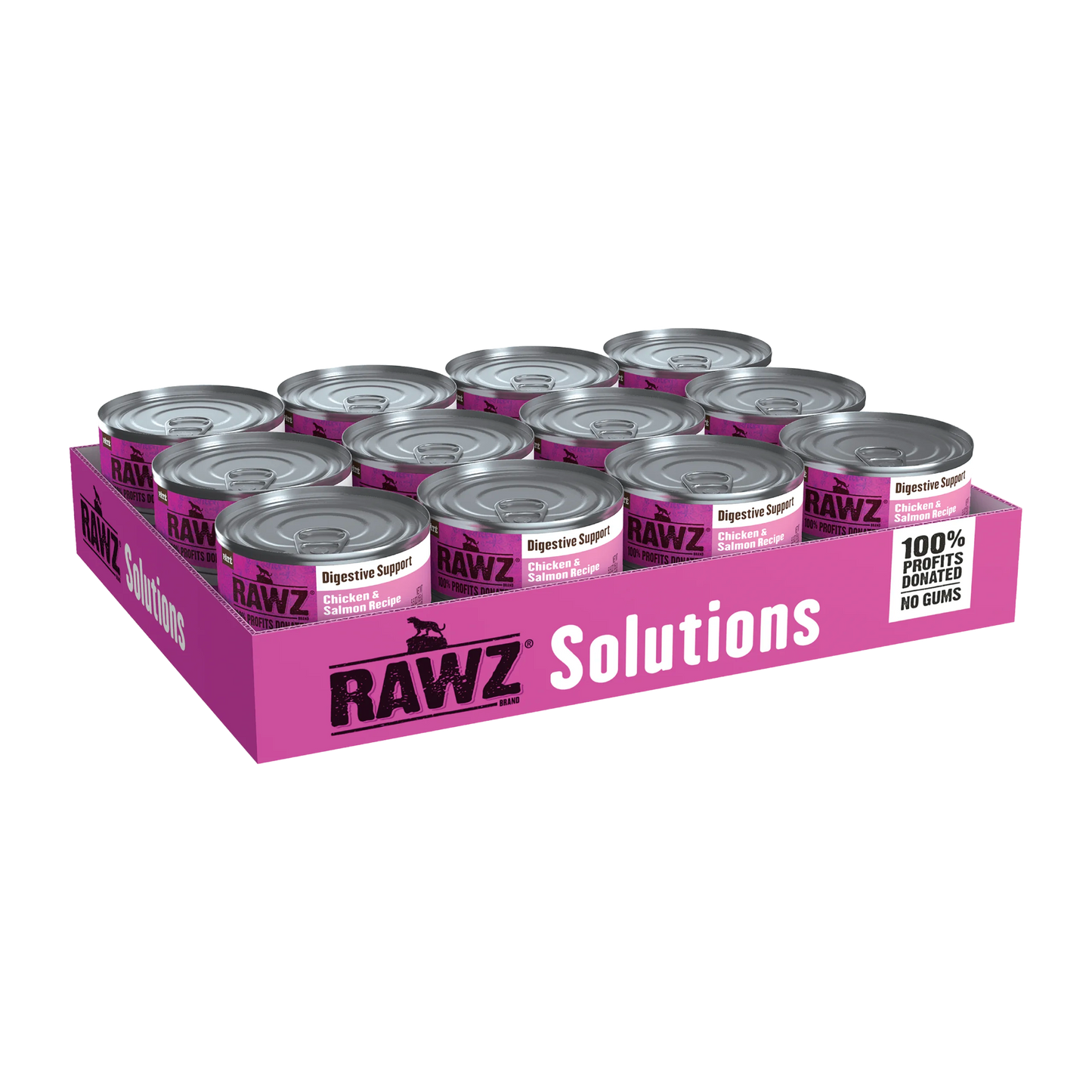 RAWZ Digestive Support Chicken & Salmon Recipe, Wet Cat Food, 5.5-oz Case of 24