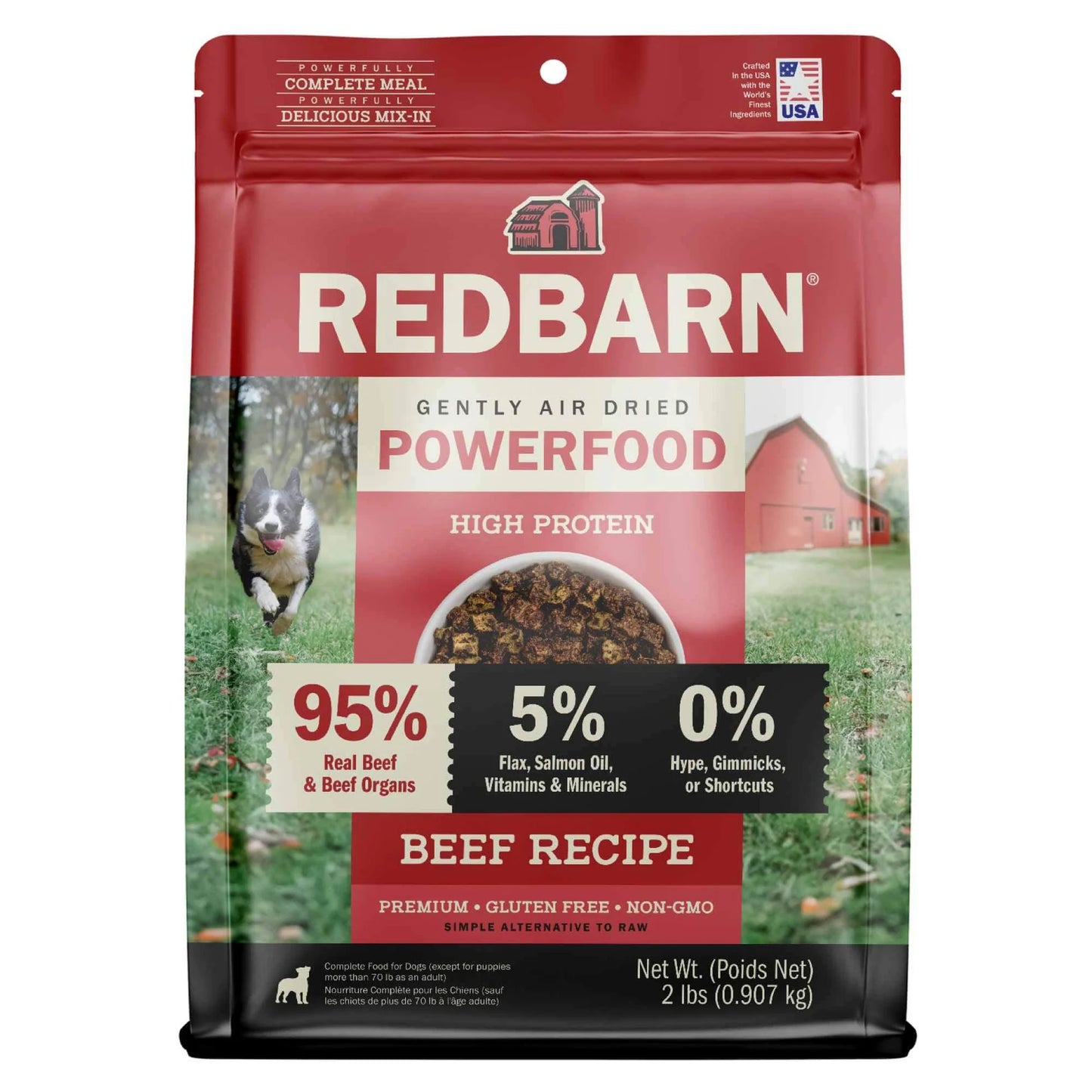 Redbarn Air Dried Powerfood Beef Recipe, Dog Food
