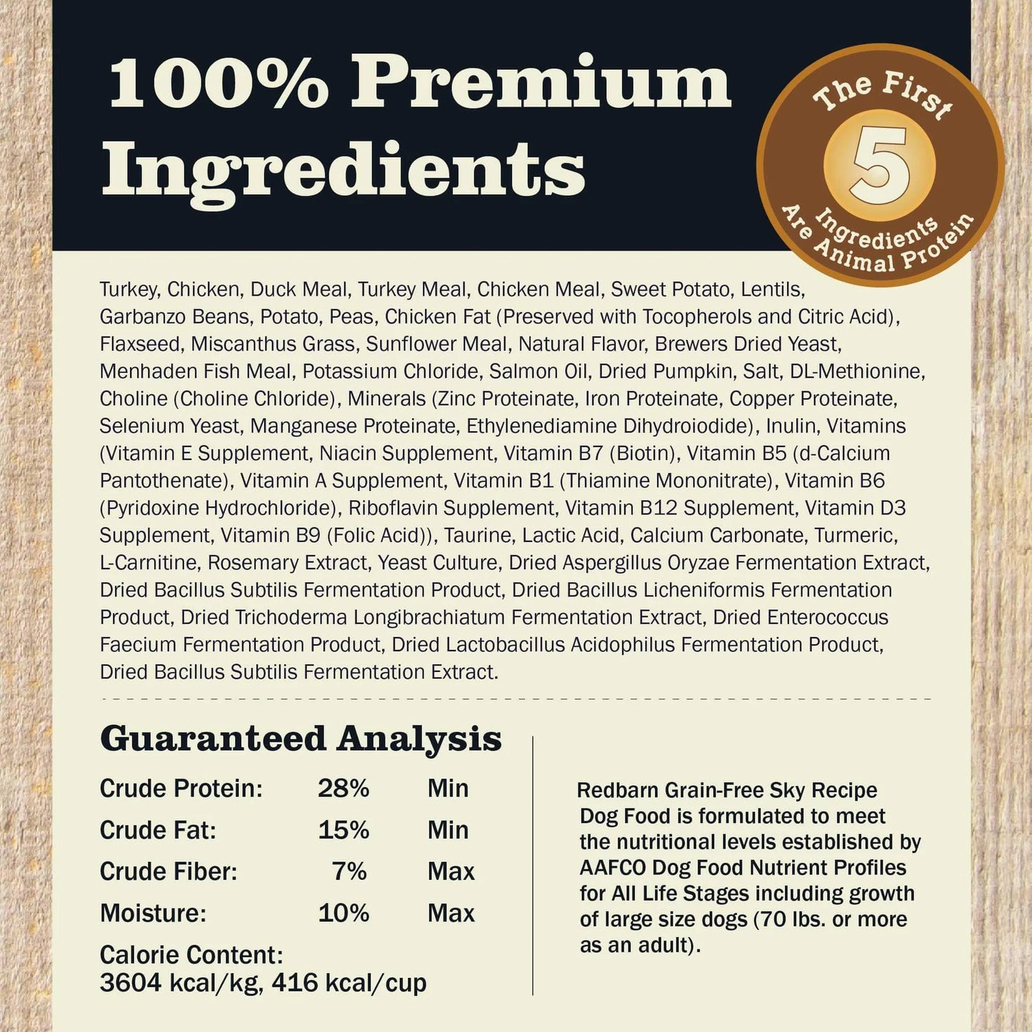 Redbarn Grain Free Sky Recipe, Dry Dog Food