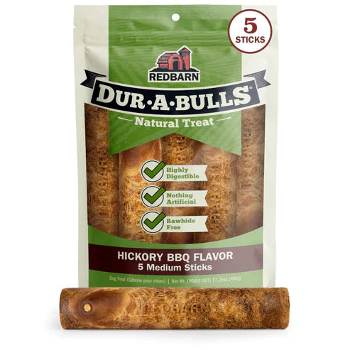 Redbarn Dur-A-Bulls® Stick BBQ, Dental Chew