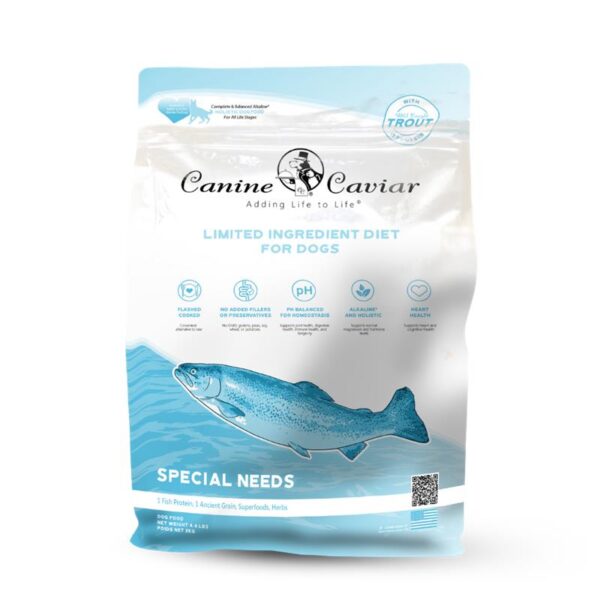 Canine Caviar Special Needs Trout Recipe, Dry Dog Food, 4.4-lb Bag