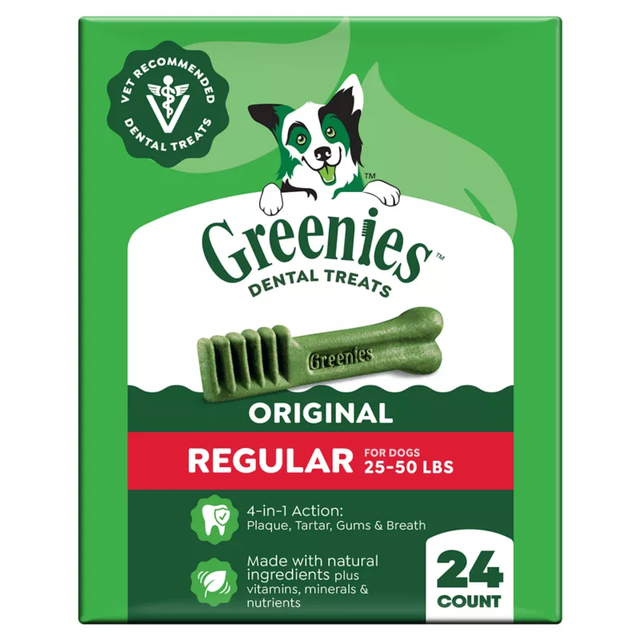 GREENIES Regular Original Natural Dog Dental Care Chews Oral Health Dog Treats