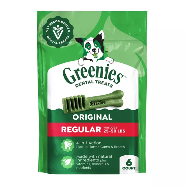 GREENIES Regular Original Natural Dog Dental Care Chews Oral Health Dog Treats
