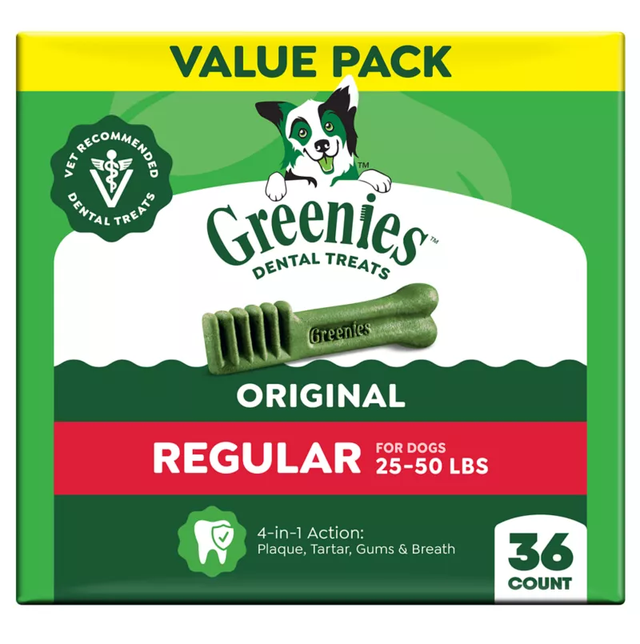 GREENIES Regular Original Natural Dog Dental Care Chews Oral Health Dog Treats