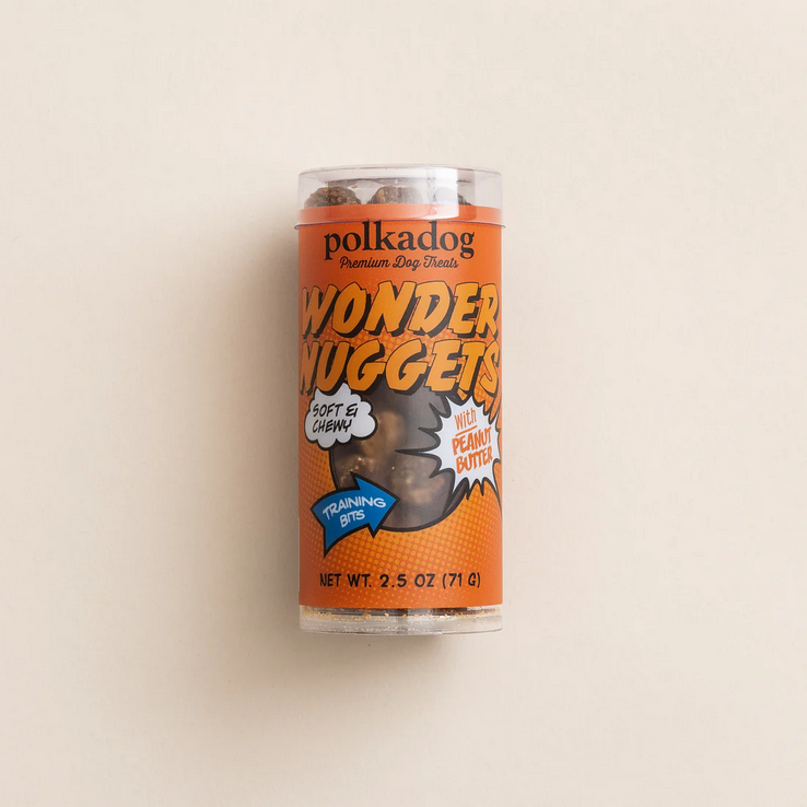 Polkadog Wonder Nuggets Peanut Butter, Dog Treats, 2.5-oz Tube