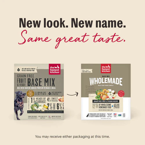 The Honest Kitchen Wholemade Grain Free Fruit & Veggie Base Mix, Dehydrated Dog Food