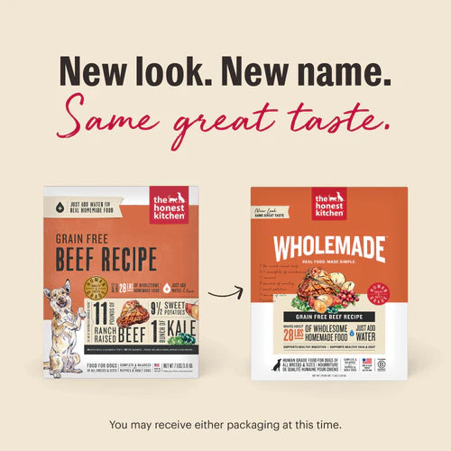 The Honest Kitchen Wholemade Grain Free Beef, Dehydrated Dog Food
