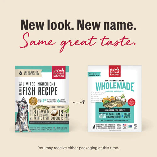 The Honest Kitchen Wholemade Limited Ingredient Fish, Dehydrated Dog Food, 10-lb Box