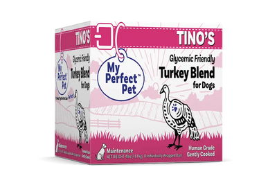 My Perfect Pet Tino’s Glycemic Friendly Turkey Blend 4-lb, Gently Cooked Dog Food