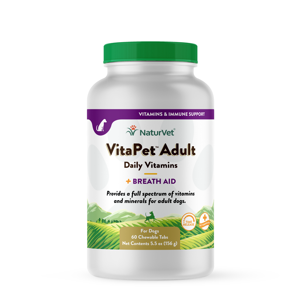 NaturVet VitaPet™ Adult Daily Vitamins Chewable Tablets, Dog Supplement