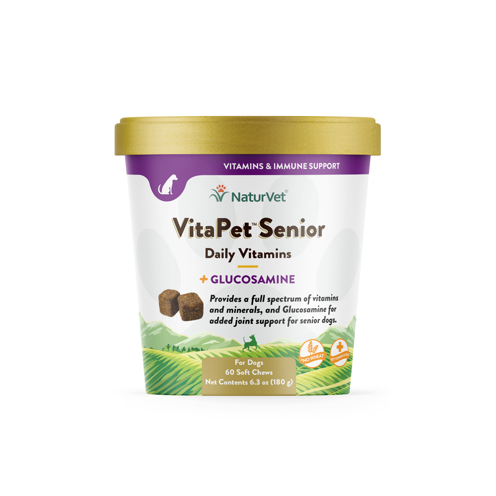 NaturVet VitaPet™ Senior Daily Vitamins Soft Chews 60-Count, Dog Supplement