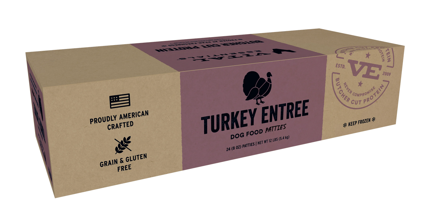 Vital Essentials Turkey Patties Frozen Raw Dog Food