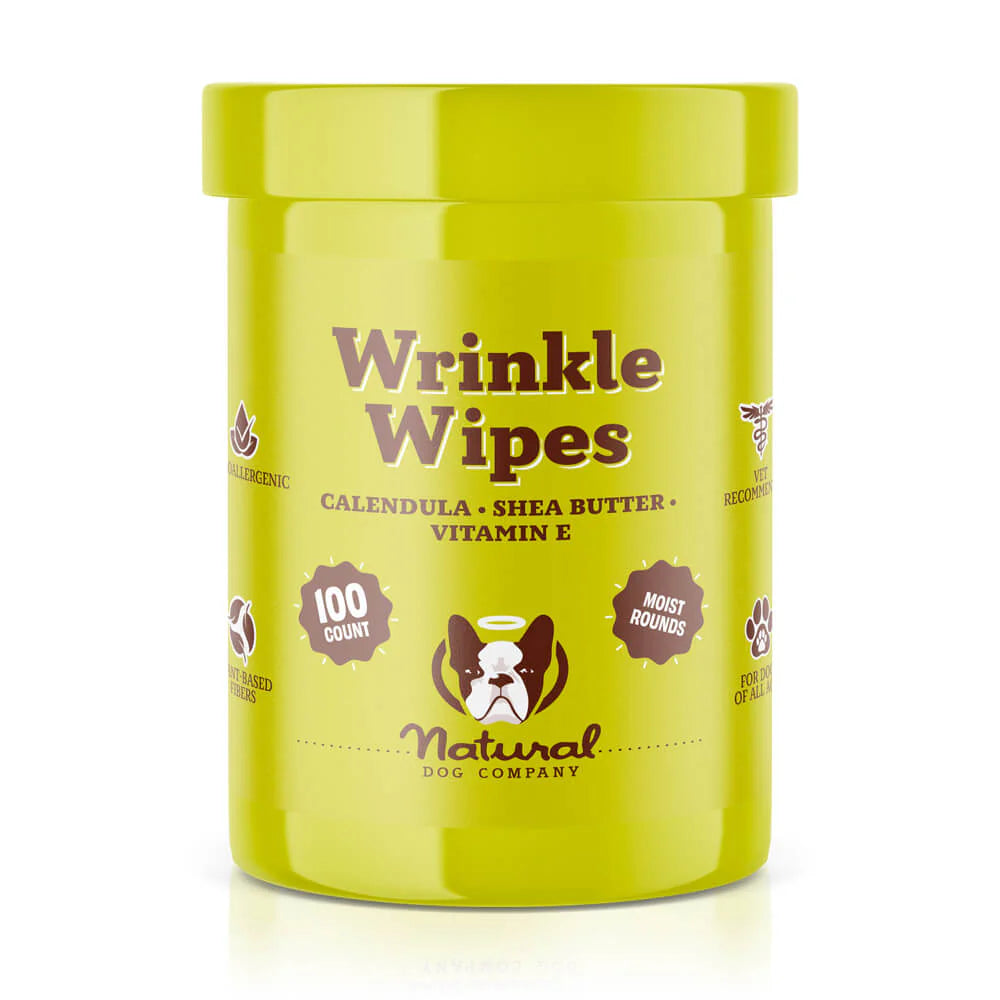 Natural Dog Company Wrinkle Wipes, 100-Count