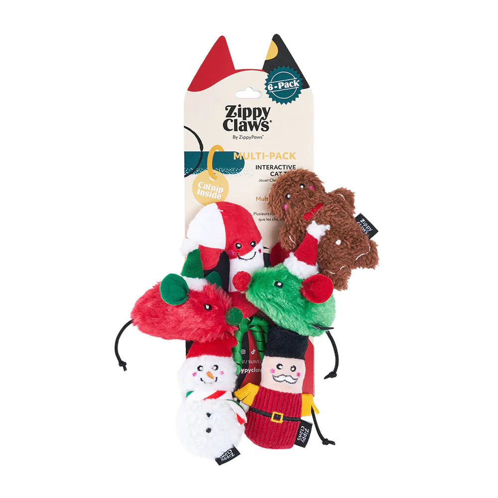 ZippyClaws® Holiday 6-Pack – Festive Cheer, Cat Toys
