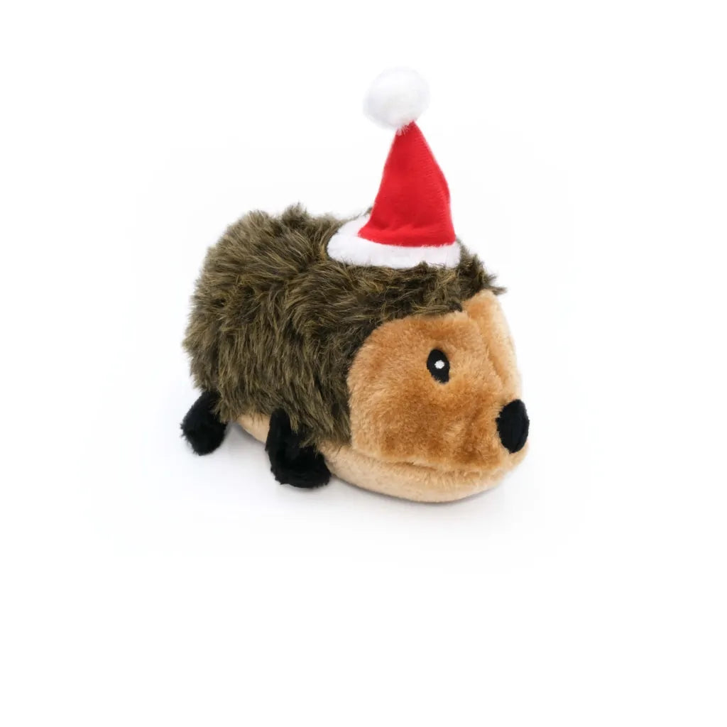 Zippy Paws Holiday Hedgehog, Dog Toy