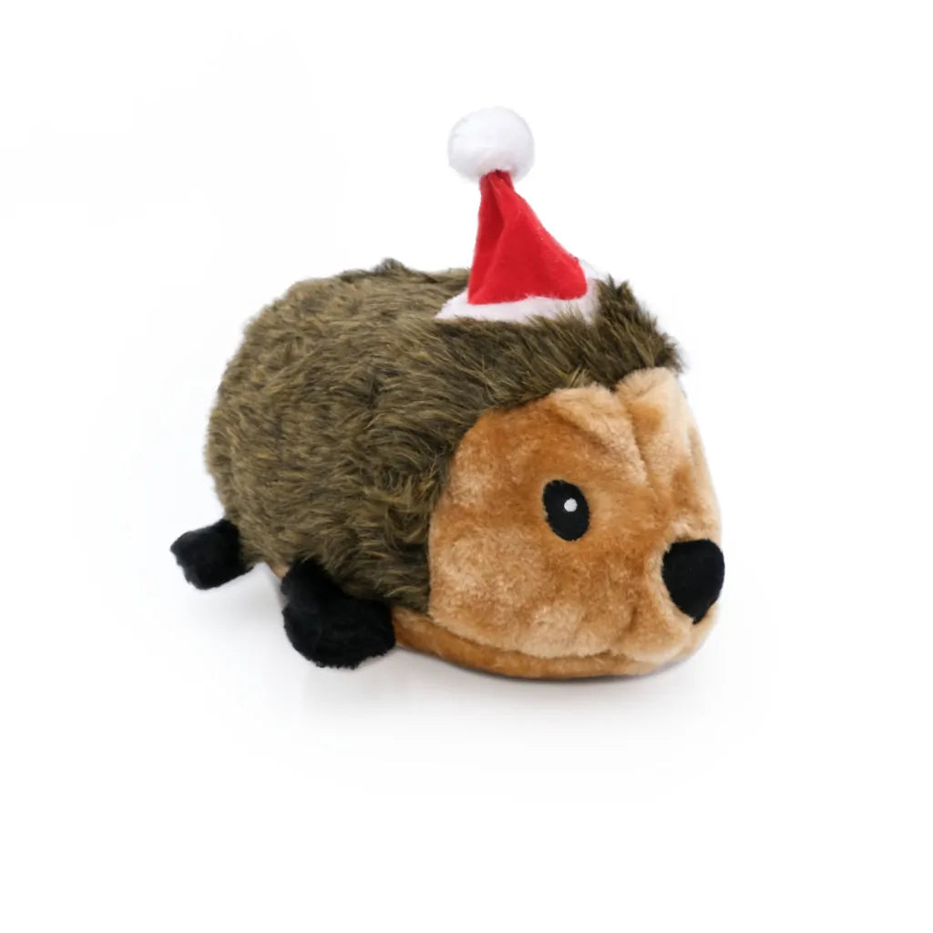 Zippy Paws Holiday Hedgehog, Dog Toy
