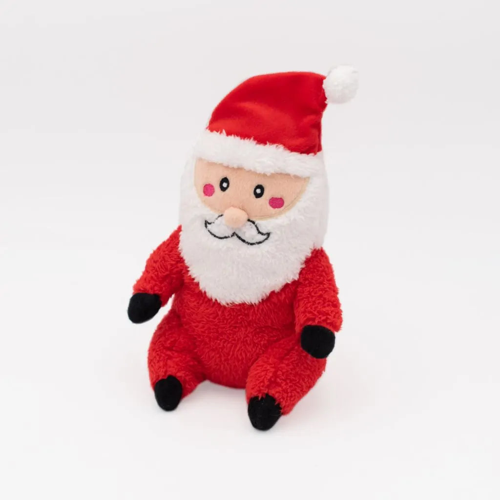 Zippy Paws Holiday Cheeky Chumz - Santa, Dog Toy