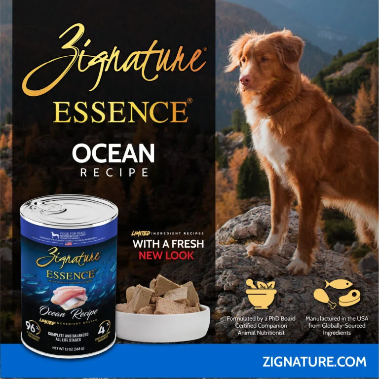 Nutritious and flavorful wet dog food by Zignature, LIR Ocean recipe