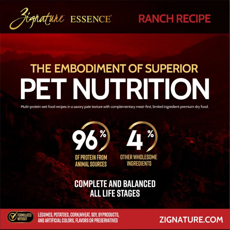 Nutritious and flavorful wet dog food by Zignature, LIR Ranch recipe